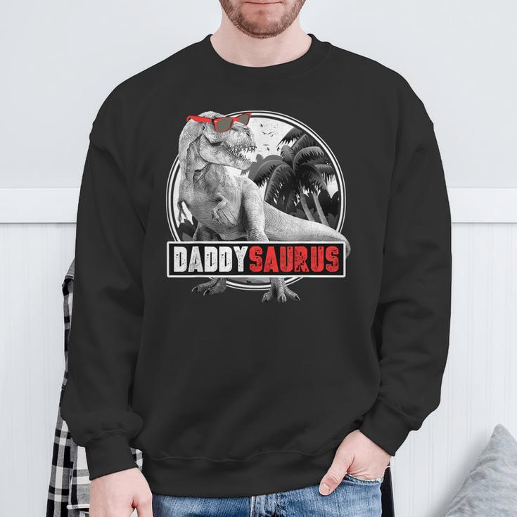 Daddysaurus Fathers Day T-Rex Dad Dinosaur Sweatshirt Gifts for Old Men