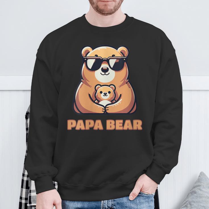 Damen Lustiger Süßer Papa-B Mit-Ausschnitt Sweatshirt Geschenke für alte Männer