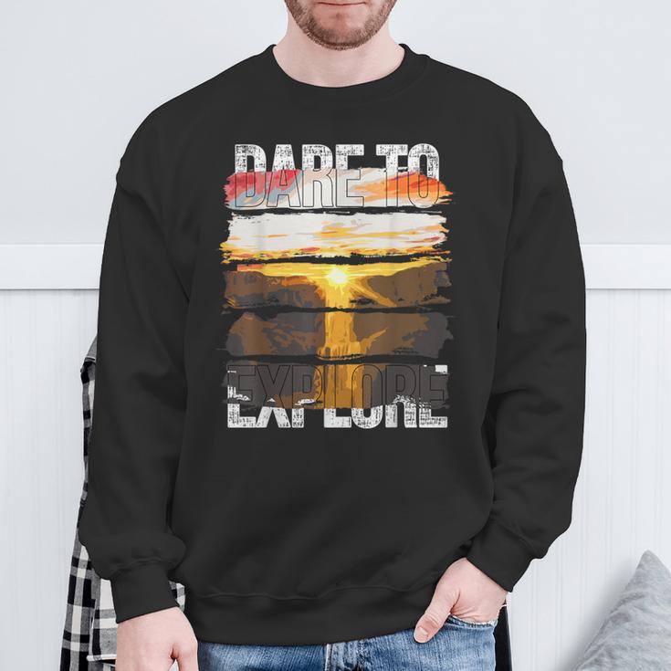 Dare To Explore Waterfalls Sweatshirt Gifts for Old Men