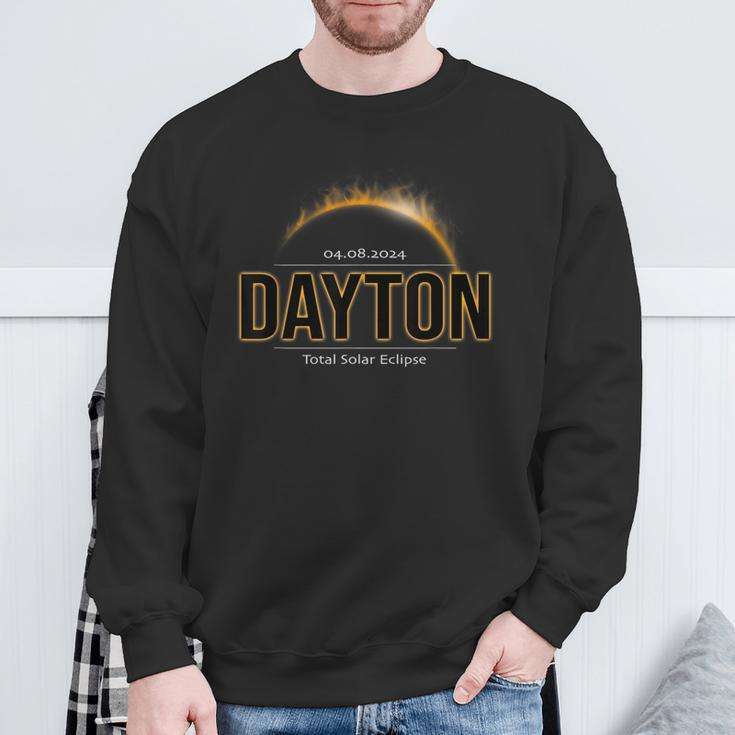 Dayton Ohio America 2024 Path Of Totality Solar Eclipse Sweatshirt Gifts for Old Men