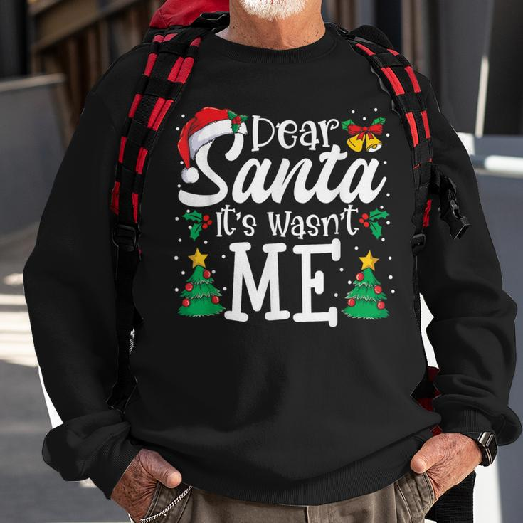 Dear Santa It Wasn't Me Family Christmas Party Sweatshirt Gifts for Old Men