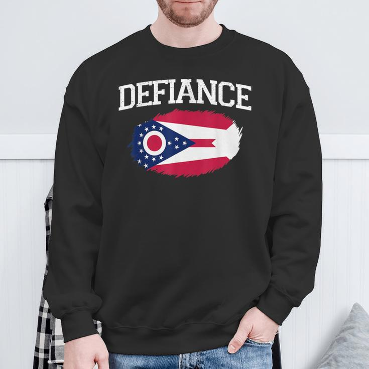Defiance Oh Ohio Flagge Vintage Usa Sport Herren Damen Sweatshirt Geschenke für alte Männer