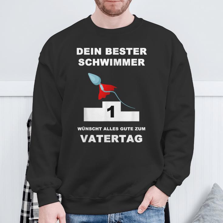 Dein Bester Schwimmer Wünscht Alles Gute Zum Fathertag S Sweatshirt Geschenke für alte Männer