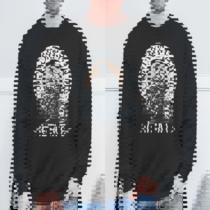 Départ Retraite Homme Motard Cadeau Humour Retraité Moto Sweater e Cadeaux pour les vieillards