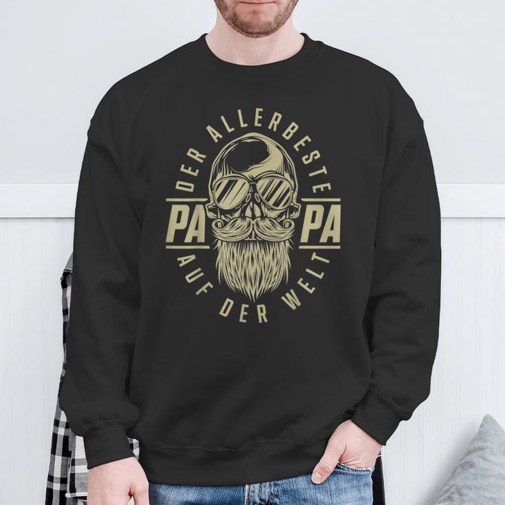 Der Allerbeste Papa Skull Father's Day Saying Sweatshirt Geschenke für alte Männer