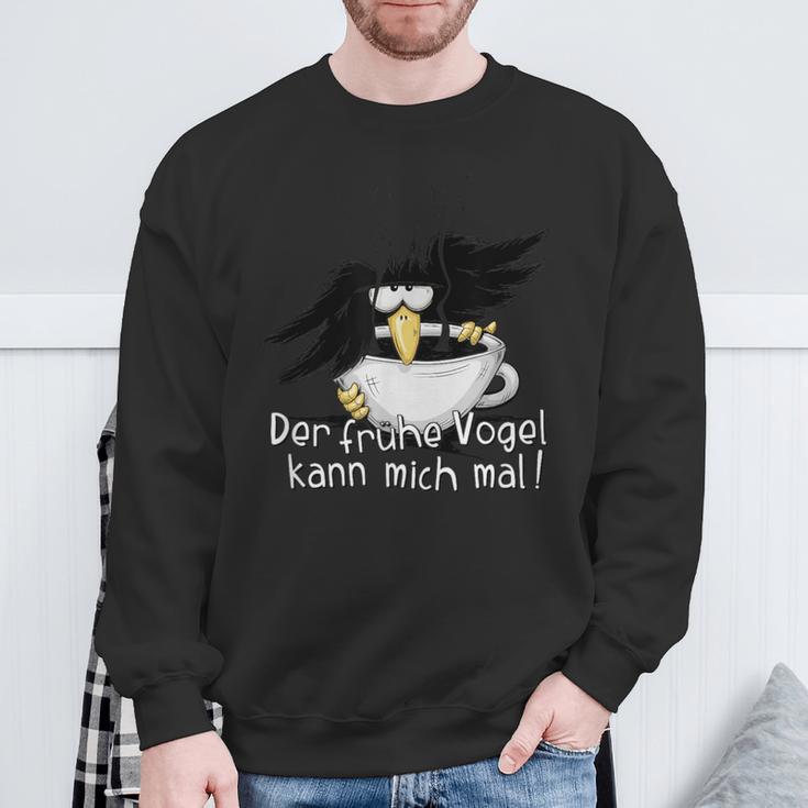 Der Früheogel Kann Mich Mal Kaffee Raven Gray Sweatshirt Geschenke für alte Männer