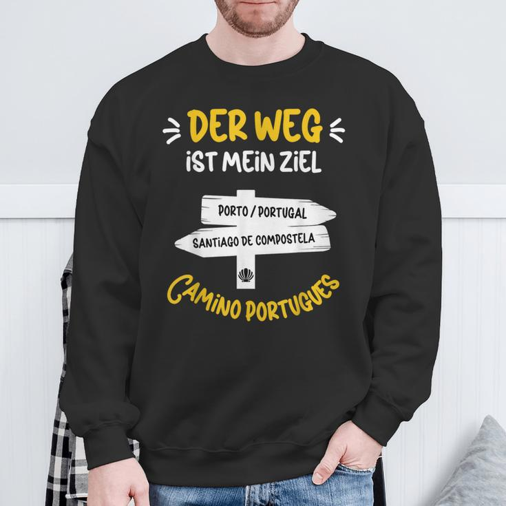Der Weg Ist Mein Ziel Pilgern Camino Portugues German Language Sweatshirt Geschenke für alte Männer