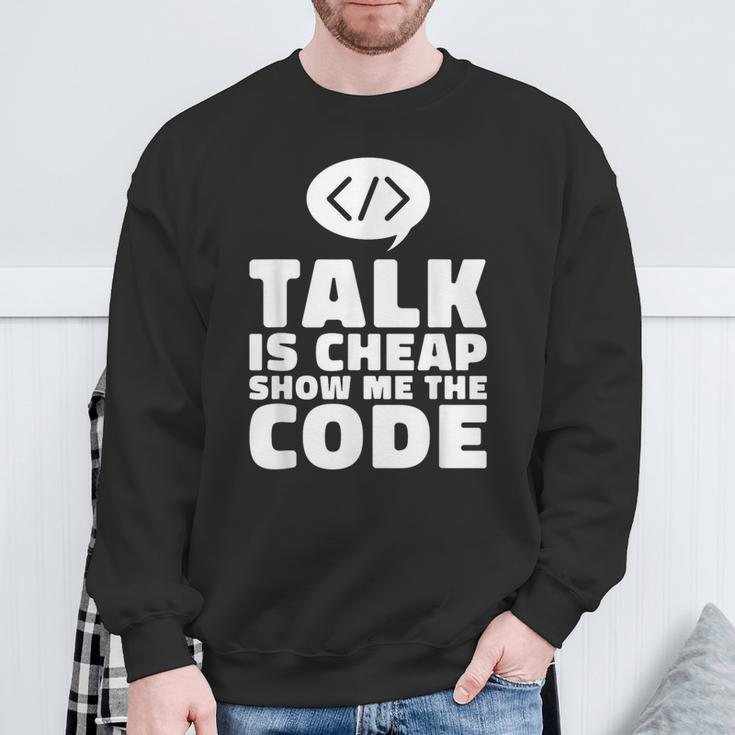 Developer Informatik Coder Code Programmer Sweatshirt Geschenke für alte Männer