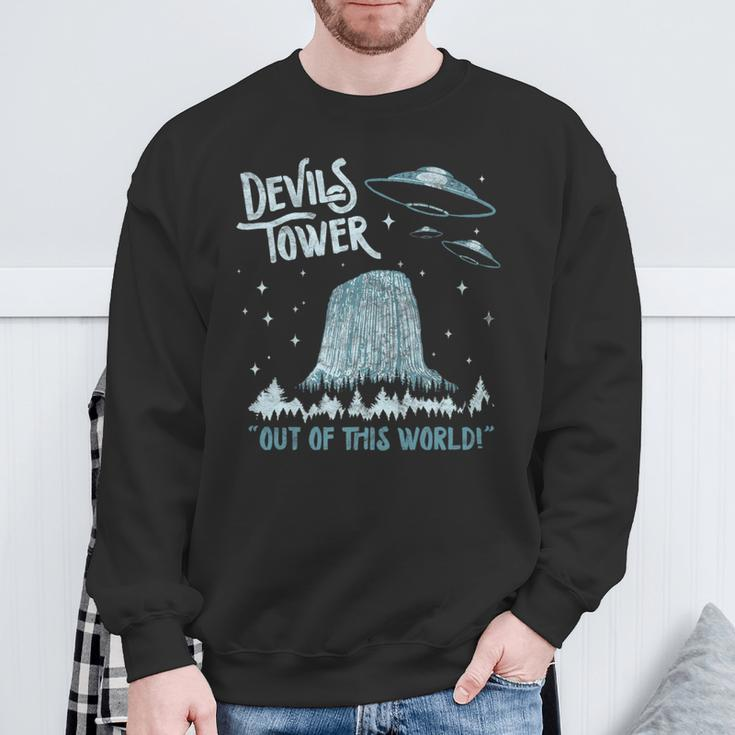 Devils Tower National Monument Out Of This World Ufo Sweatshirt Gifts for Old Men