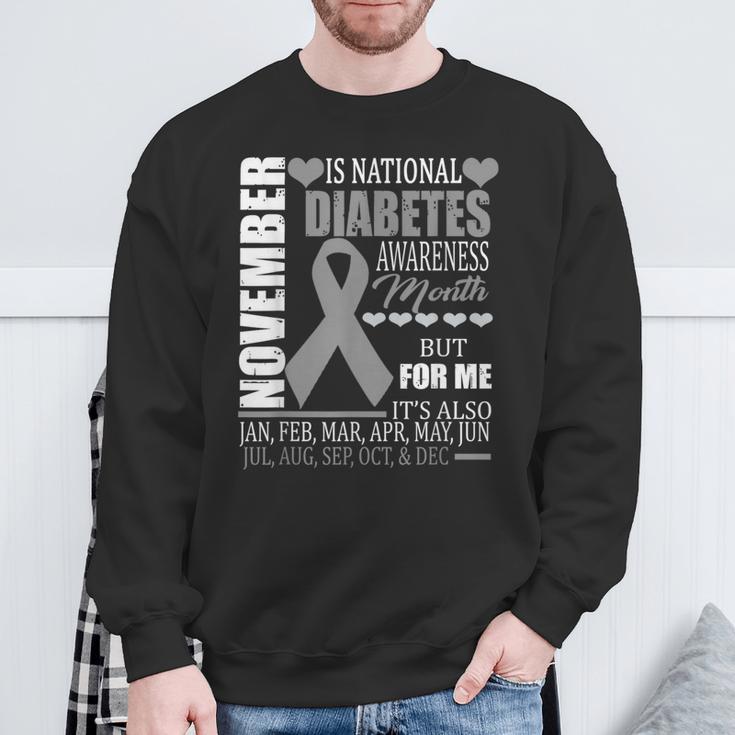 Diabetes Type Awareness November Diabetic Sweatshirt Gifts for Old Men