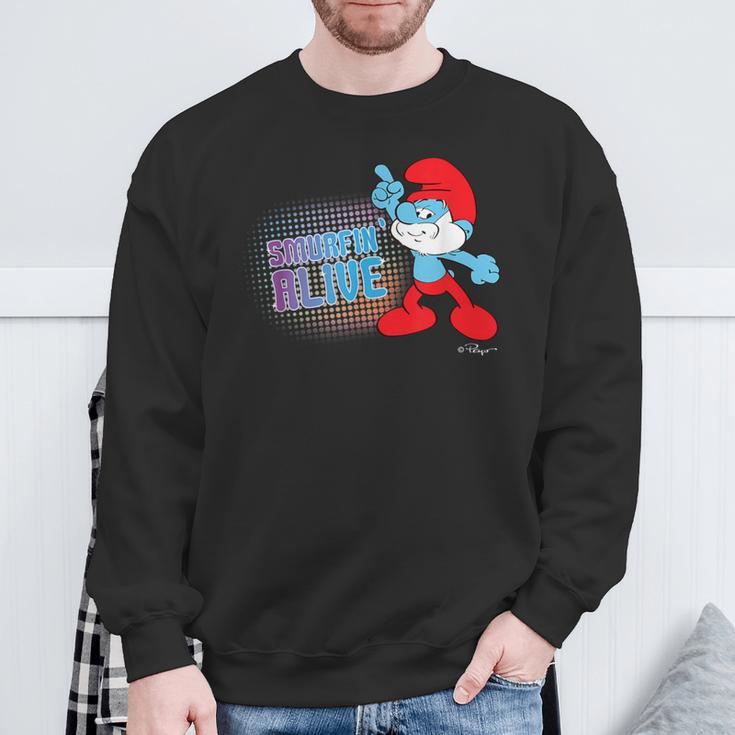 Die Schlümpfe Papa Schlumpf Schlumpf Alive Sweatshirt Geschenke für alte Männer