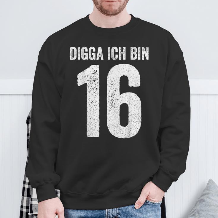 Digga Ich Bin 16 Jahre Alt Birthday 16 16Th Birthday Sweatshirt Geschenke für alte Männer