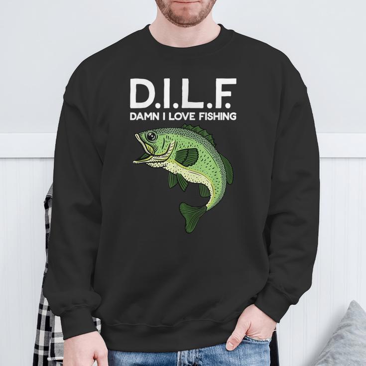 Dilf Damn I Love Fishing Sweatshirt 