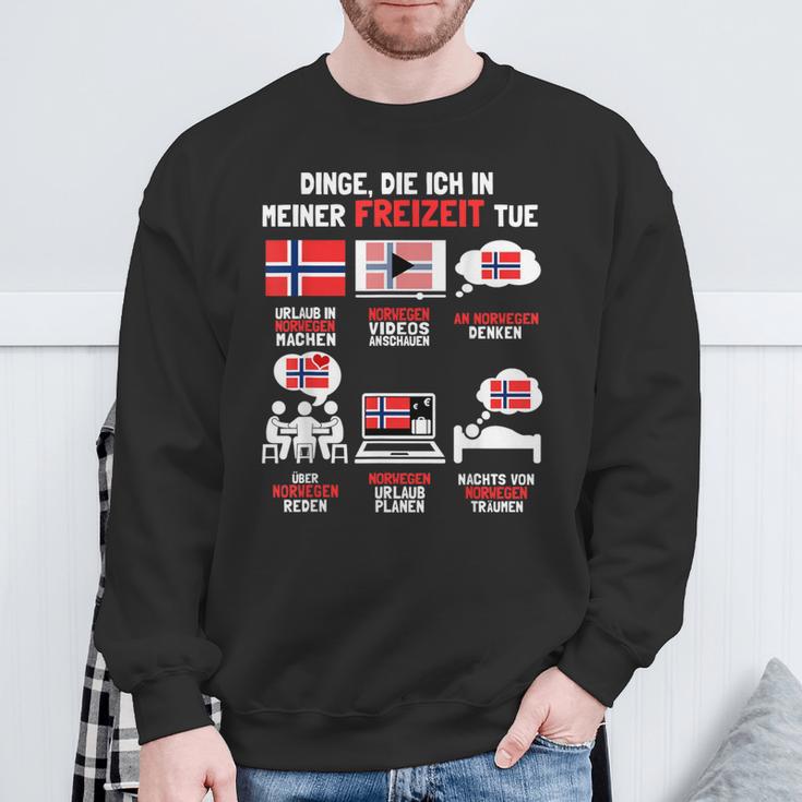 Dinge Die Ich In Meiner Freizeit Tue Norway Sweatshirt Geschenke für alte Männer