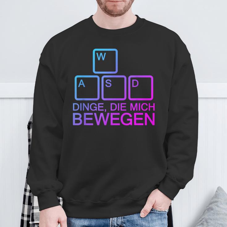 Dinge Die Mich Bewegen Wasd Pc Gamer Wasd Sweatshirt Geschenke für alte Männer