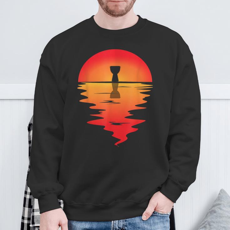 Djembe African Drum Sunset Drumming Djembe Player Drummer Sweatshirt Gifts for Old Men