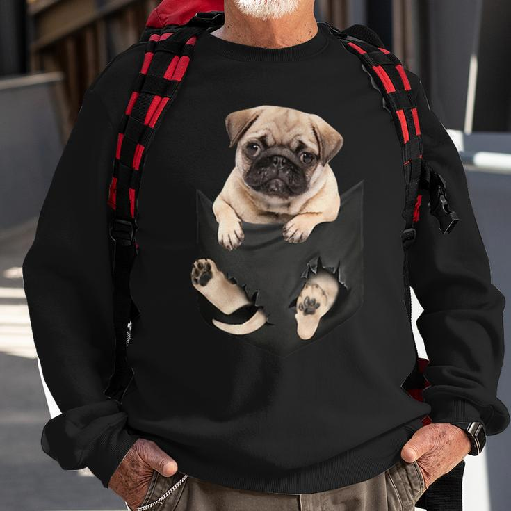 Dog Lovers Pug In Pocket Dog Pug Sweatshirt Gifts for Old Men