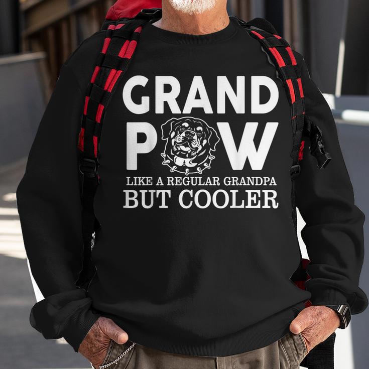 Dog Paw Dog Face Cool Grandpa Loves Rottweiler Dog Sweatshirt Gifts for Old Men