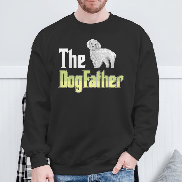 The Dogfather Maltese Dog Owner Father’ Day Sweatshirt Gifts for Old Men