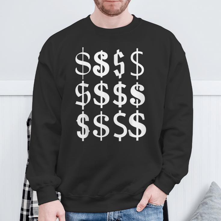 Dollar Bill Dollar Sign $ Urban Style Cool Money Sweatshirt Gifts for Old Men