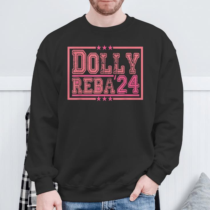 Dolly And Reba For President Pink Sweatshirt Gifts for Old Men
