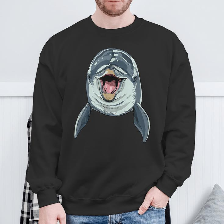 Dolphin Sea Animal Whale Marine Biology Dolphin Lover Sweatshirt Gifts for Old Men