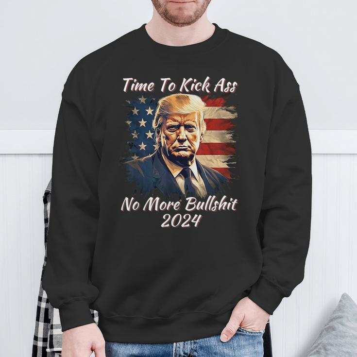 Donald Trump My President 2024 America Shot Flag Sweatshirt Gifts for Old Men