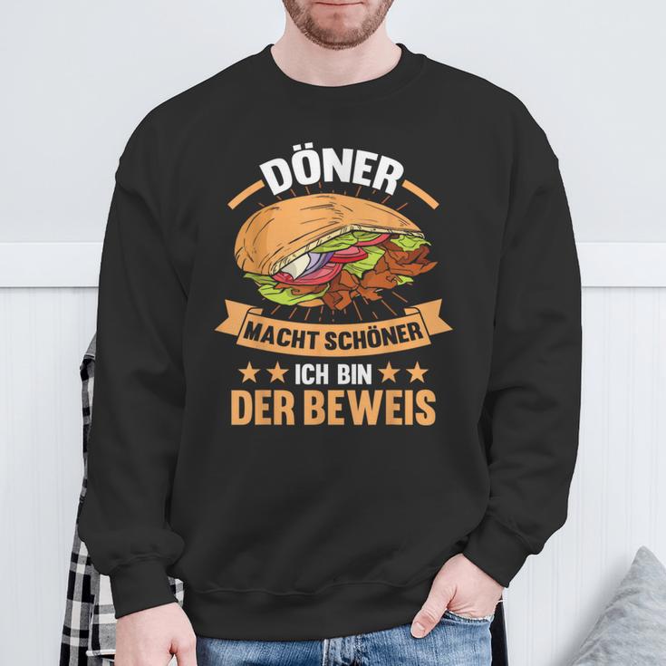 Döner Kebab Lustiges Sweatshirt – Döner macht schöner, Ich bin der Beweis Geschenke für alte Männer