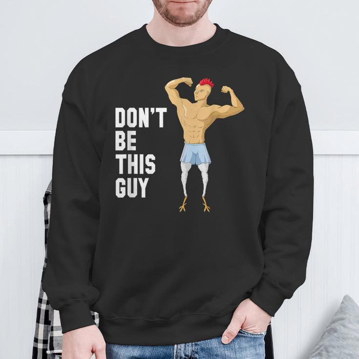 Don't Skip Leg Day Gym Illustration Sweatshirt Gifts for Old Men