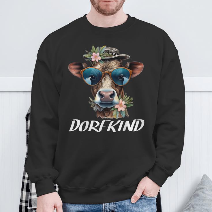 Dorfkind Bauern & Landwirt Kuh Geschenke Dorfkinder Kühe Sweatshirt Geschenke für alte Männer