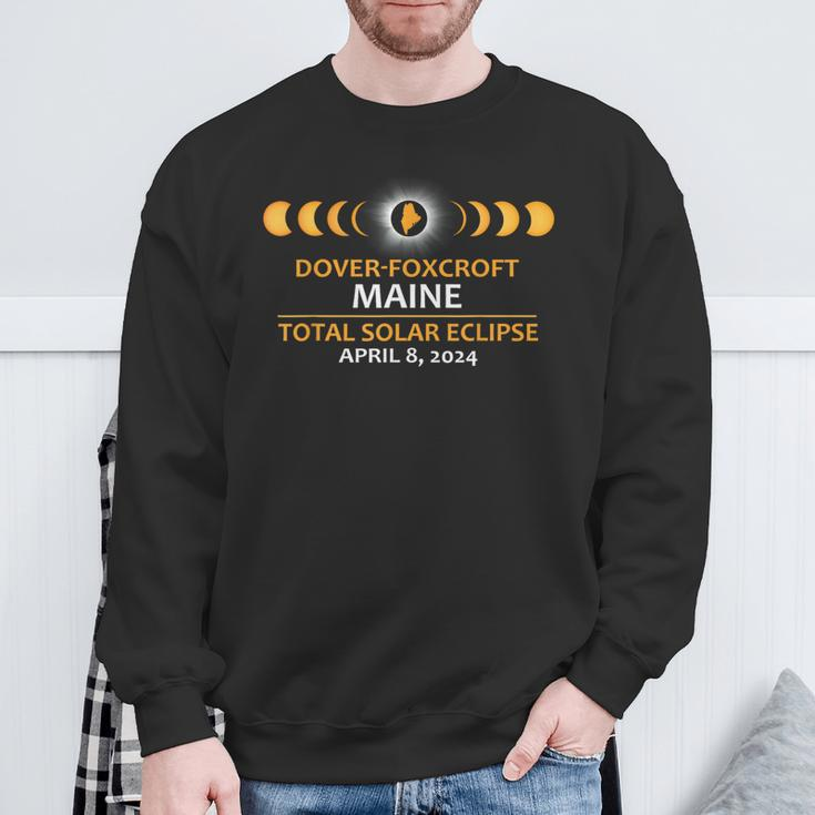 Dover Foxcroft Maine Total Solar Eclipse 2024 Sweatshirt Gifts for Old Men