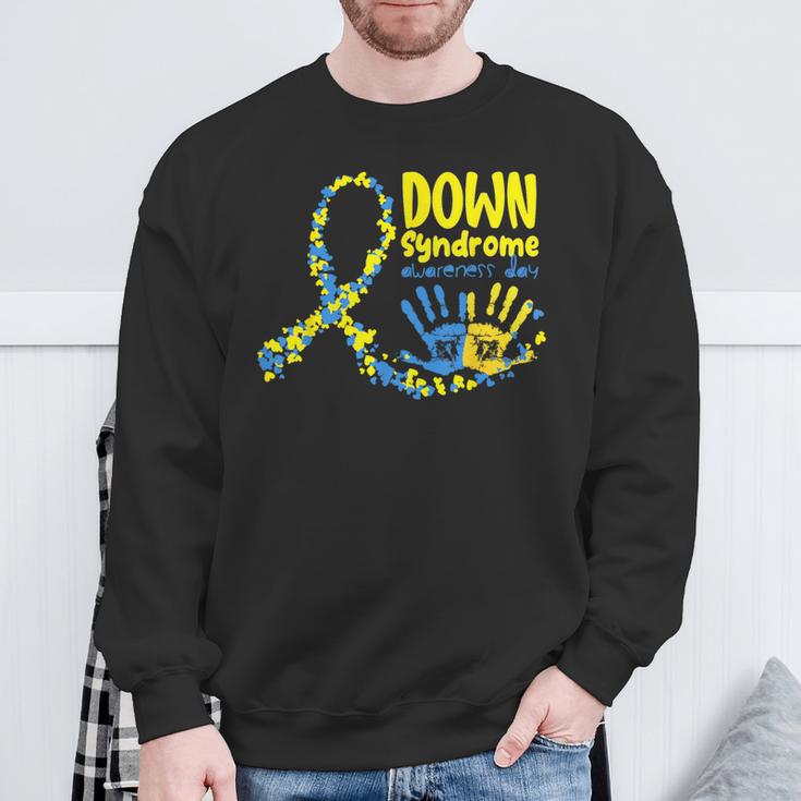 Down Syndrome Awareness Day Ribbon Down Syndrome Acceptance Sweatshirt Gifts for Old Men