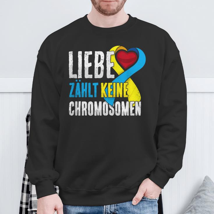 Down Syndrome Tag Liebe Zählt Keine Chromosomen Trisomie 21 Sweatshirt Geschenke für alte Männer