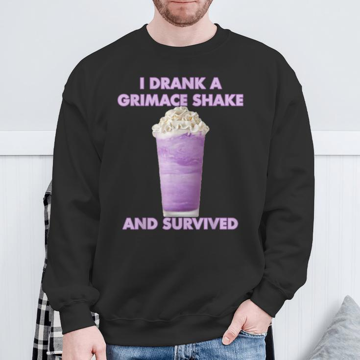 I Drank A Grimace Shake And Survived Sweatshirt Gifts for Old Men