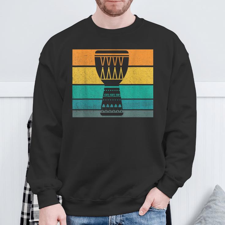 Drummer Retro African Drum Drumming Djembe Player Djembe Sweatshirt Gifts for Old Men