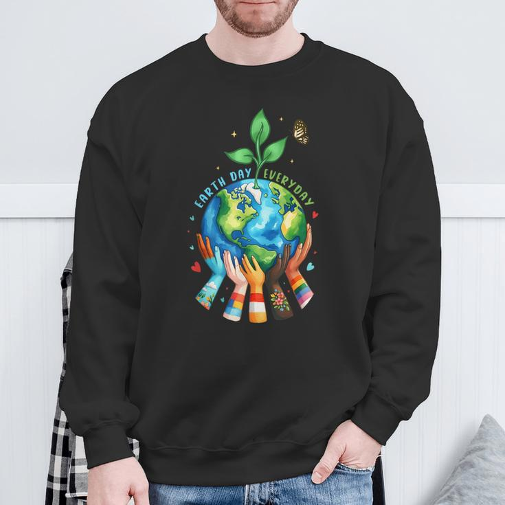 Earth Day 2024 Everyday Protect Environment Save The Planet Sweatshirt Gifts for Old Men