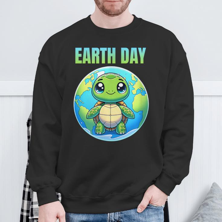 Earth Day Restore Earth Turtle 2024 Sweatshirt Gifts for Old Men