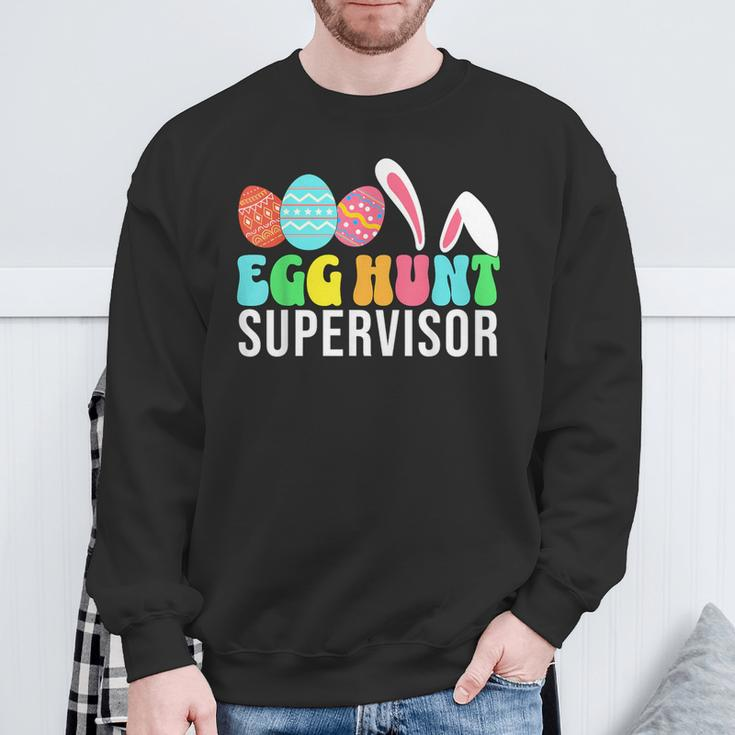 Easter Egg Hunting Supervisor Parents Sweatshirt Gifts for Old Men