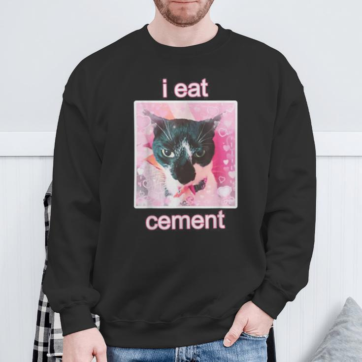 I Eat Cement Cat Sweatshirt Gifts for Old Men