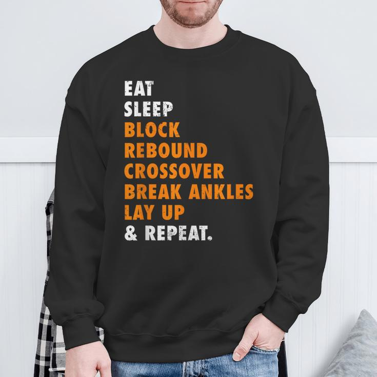 Eat Sleep Basketball Repeat For Basketball Player Sweatshirt Gifts for Old Men