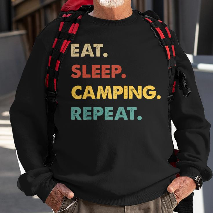Eat Sleep Camping Repeat Camping Lover Sweatshirt Gifts for Old Men