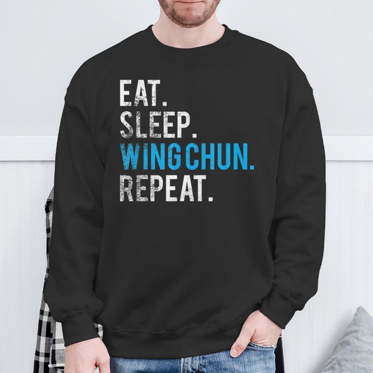 Eat Sleep Wing Chun Repeat Kung Fu Sweatshirt Gifts for Old Men