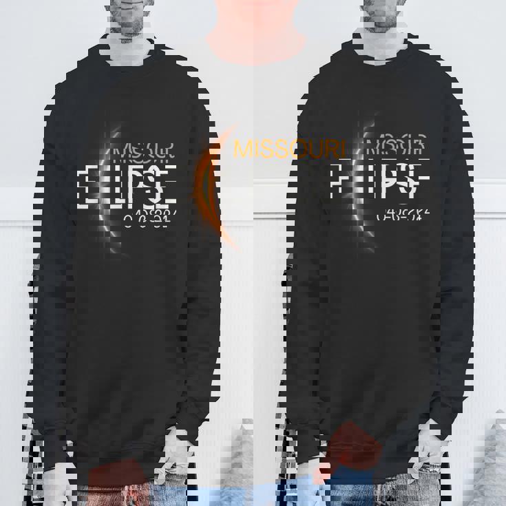 Eclipse 2024 Missouri Totality Eclipse Missouri Solar 2024 Sweatshirt Gifts for Old Men
