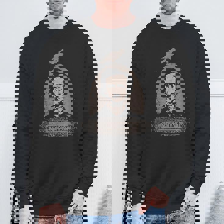 Edgar Allan Poe Cuervo Gótico Nunca Más Oculto Inglés Horror Camisa de entrenamiento Regalos para ancianos