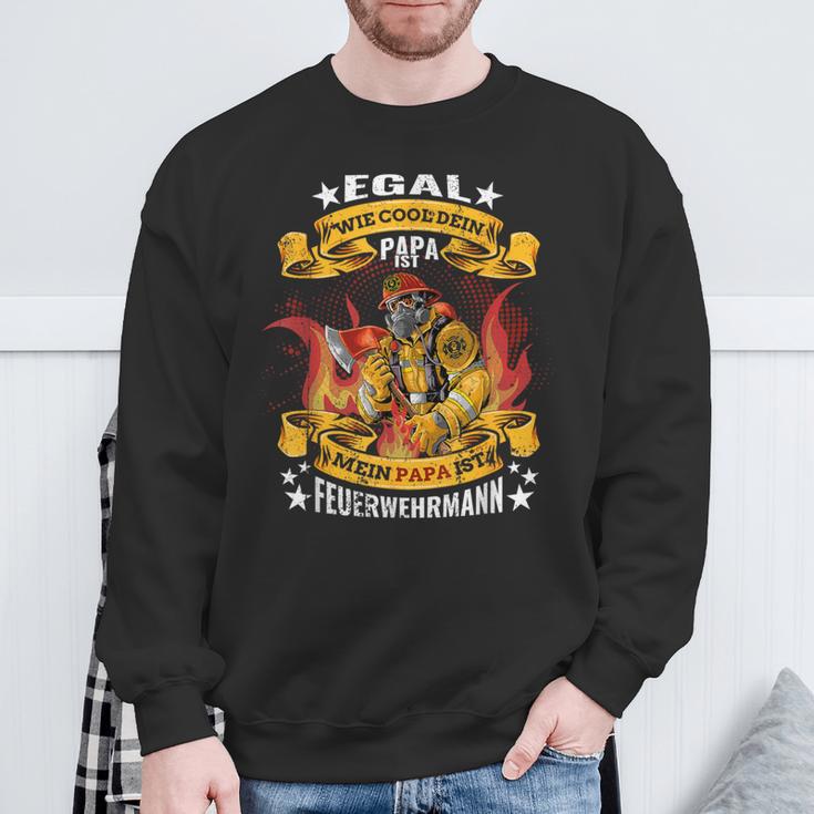 Egal Wie Cool Dein Papa Ist Meinater Ist Fireman Sweatshirt Geschenke für alte Männer