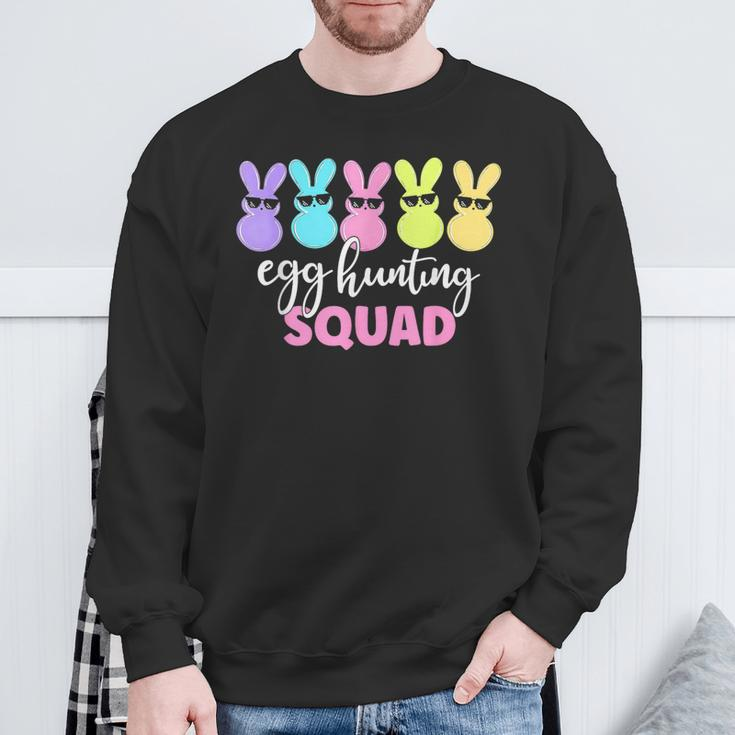 Egg Hunting Squad Crew Family Happy Easter Bunny Womens Sweatshirt Gifts for Old Men