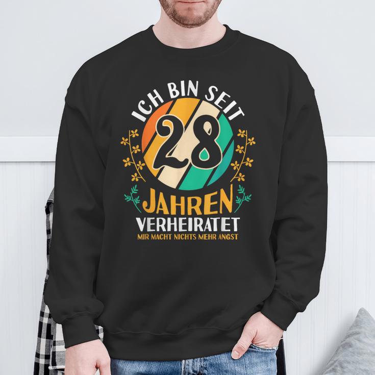 Ehe Nelkenhochzeit 28 Jahreerheiratet Hochzeitstag Sweatshirt Geschenke für alte Männer