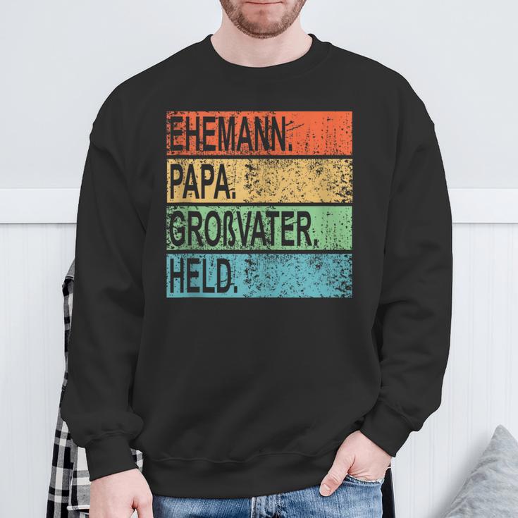 Ehemann Papa Großvater Heldaterintage Geschenkatertag Sweatshirt Geschenke für alte Männer