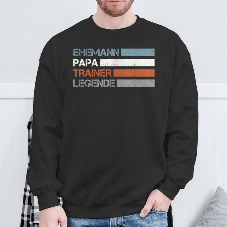 Ehemann Papa Witze Bester Trainer Breitensport Sporttrainer Sweatshirt Geschenke für alte Männer