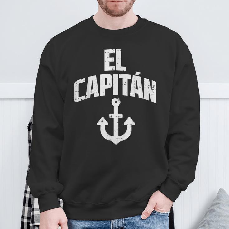 El Capitan Anchor Boat Owner Captain Yacht Ship Cruise Men Sweatshirt Gifts for Old Men